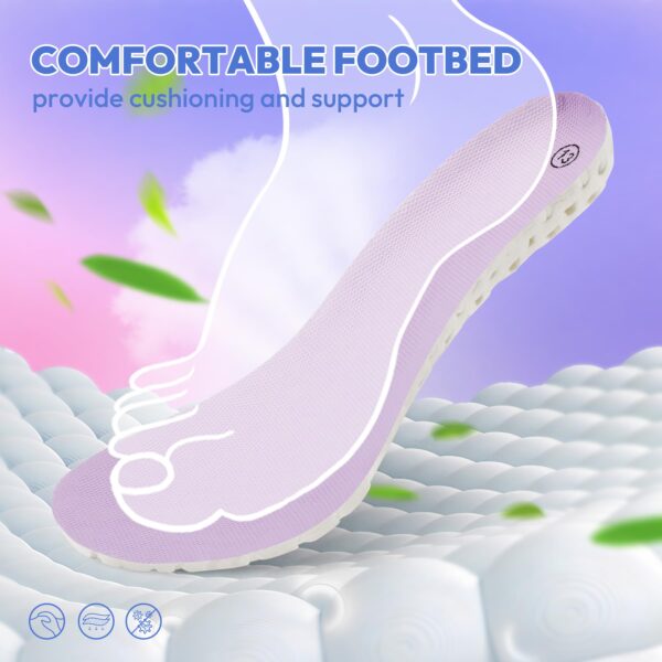 RUNSIDE Tenis ligeros para niñas, con cordones, transpirables, para caminar, para niños pequeños, niños grandes - Image 7