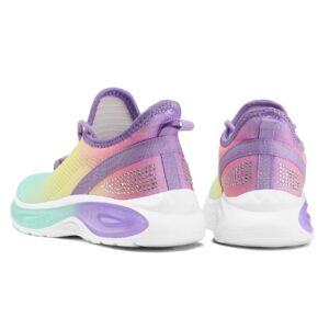 RUNSIDE Tenis ligeros para niñas, con cordones, transpirables, para caminar, para niños pequeños, niños grandes