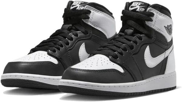 Jordan Zapatos deportivos para niños Air 1 Retro High Og Gs Negro/Blanco-Blanco - Image 4