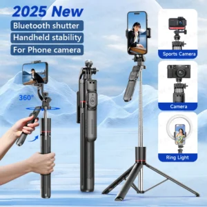 F16 Selfie Stick Tripod with 1708mm Long 8-Section Pole, Bluetooth Remote, 360° Rotation, 1/4 Interface, for Phone Camera Vlog – AliExpress 44